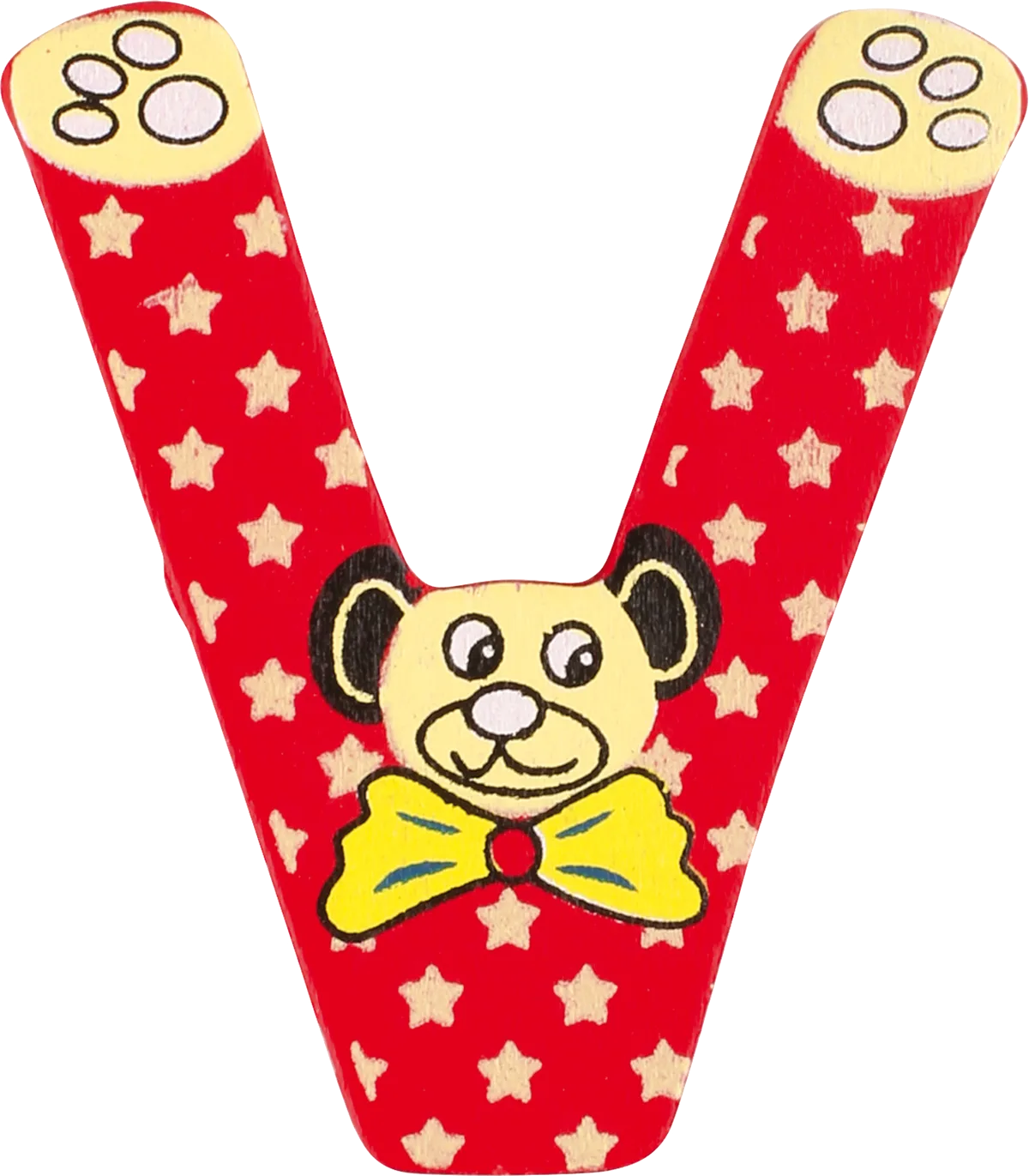 small foot Wooden-Letter V, Bear - image 1