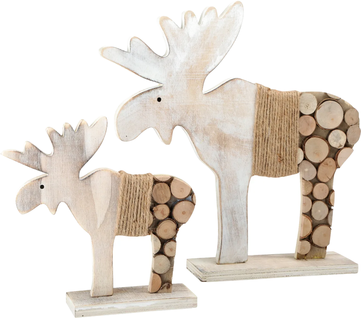 small foot Decorative Moose (2 pcs), Shabby Chic - image 1