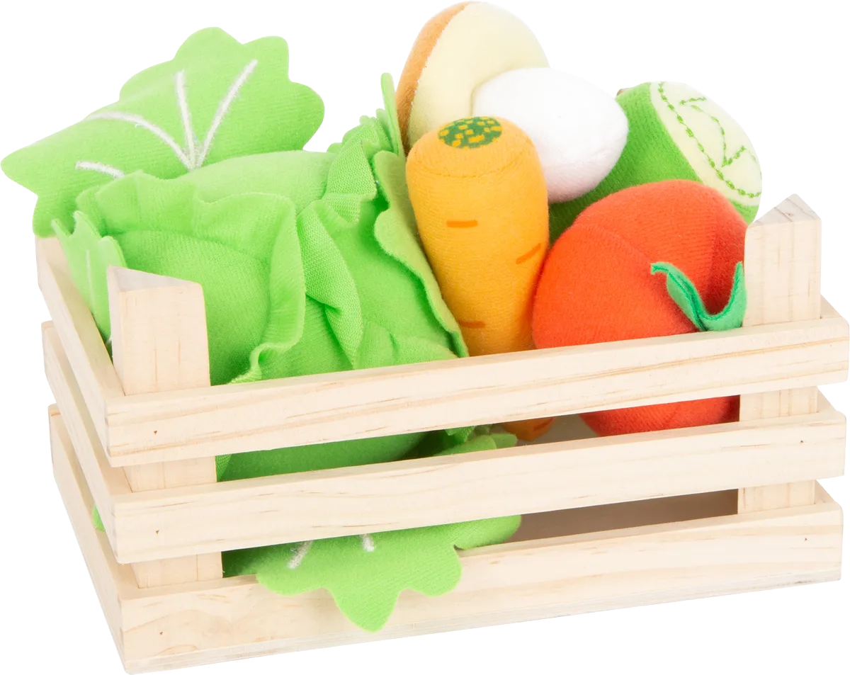 small foot Box with Vegetables, Felt Fabric - image 1