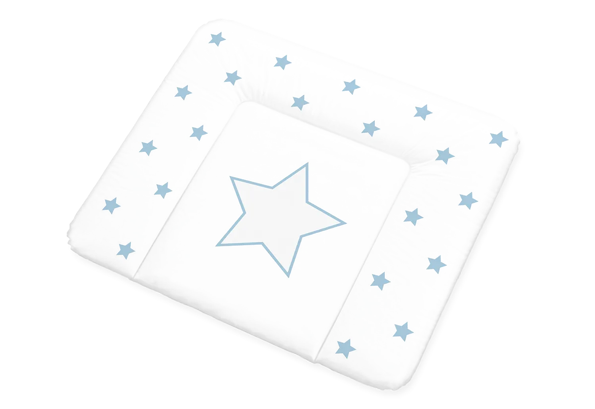 Pinolino Changing mat 'Komfort', plastic, design 'Sternchen', light blue - image 1